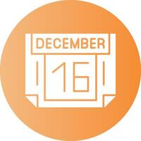 16 December Gradient Circle Icon vector