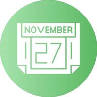 27 November Gradient Circle Icon vector