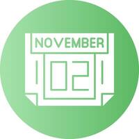 2 November Gradient Circle Icon vector