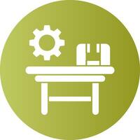 Workbench Gradient Circle Icon vector