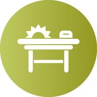 Sawmill Gradient Circle Icon vector