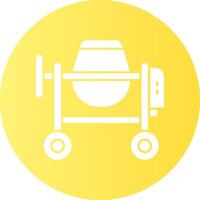 Cement Mixer Gradient Circle Icon vector