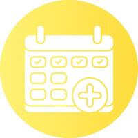 Sick Leave Gradient Circle Icon vector
