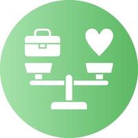 Work Life Balance Gradient Circle Icon vector