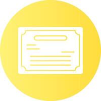 Skill Certification Gradient Circle Icon vector