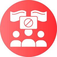 Union Rally Gradient Circle Icon vector