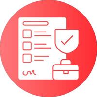 Job Security Gradient Circle Icon vector