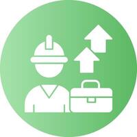 Job Promotion Gradient Circle Icon vector