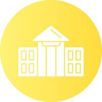 Union Building Gradient Circle Icon vector