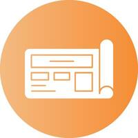 Blueprint Gradient Circle Icon vector