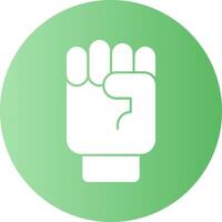 Raising Fist Gradient Circle Icon vector