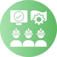 Labour Rights Protest Gradient Circle Icon vector