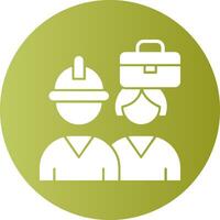Diverse Work Environment Gradient Circle Icon vector