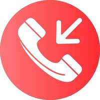 Incoming call Gradient Circle Icon vector