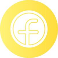 Facebook Gradient Circle Icon vector