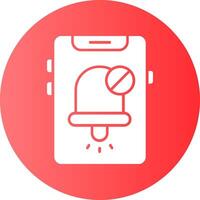 Notifications off Gradient Circle Icon vector