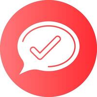 Checkmark Red Circle Icon Design vector