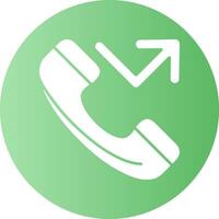 Missed call Gradient Circle Icon vector