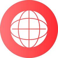 World Gradient Circle Icon vector