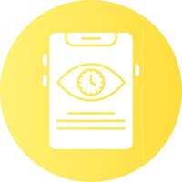 Screen timeout Gradient Circle Icon vector