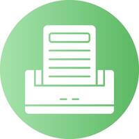 Print job Gradient Circle Icon vector