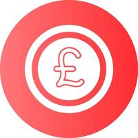 British Pound Sterling Sign Gradient Circle Icon vector