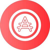 Argentine Peso Sign Gradient Circle Icon vector