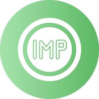 Isle of Man Pound Sign Gradient Circle Icon vector