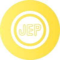 Jersey Pound Sign Gradient Circle Icon vector
