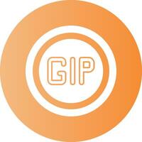 Gibraltar Pound Sign Gradient Circle Icon vector