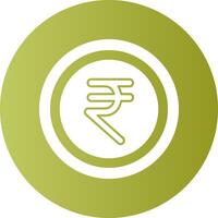 Indian Rupee Sign Gradient Circle Icon vector