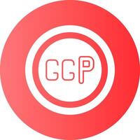 Guernsey Pound Sign Gradient Circle Icon vector