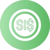 Solomon Islands Dollar Sign Gradient Circle Icon vector