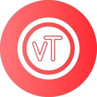 Vanuatu Vatu Sign Gradient Circle Icon vector