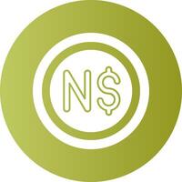 Kiribati Dollar Sign Gradient Circle Icon vector