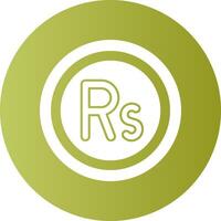 Pakistani rupee Sign Gradient Circle Icon vector
