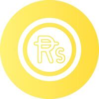 Mauritian Rupee Sign Gradient Circle Icon vector