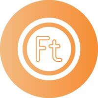Hungarian Forint Sign Gradient Circle Icon vector