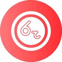 Sri Lankan Rupee Sign Gradient Circle Icon vector