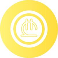 Georgian Lari Sign Gradient Circle Icon vector