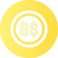 Brunei Dollar Sign Gradient Circle Icon vector