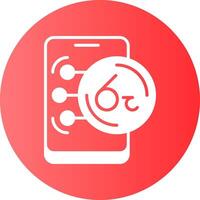 Sri Lankan Rupee in Mobile Gradient Circle Icon vector