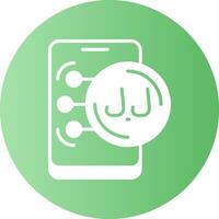 Lebanese Pound in Mobile Gradient Circle Icon vector