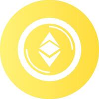 Ethereum Sign Gradient Circle Icon vector
