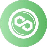 Polygon Gradient Circle Icon vector