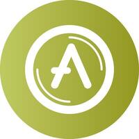 Aave Gradient Circle Icon vector