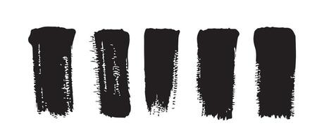 Moody Black Brush Strokes for Visual Design vector