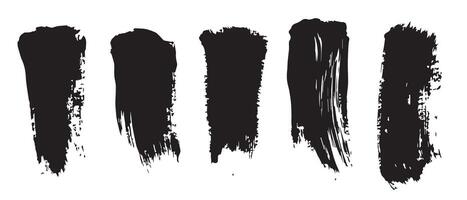 Jagged Edge Black Brush Strokes for Texture Work vector