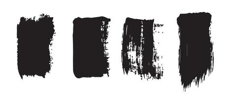 Wet Black Brush Strokes for Design Elements vector