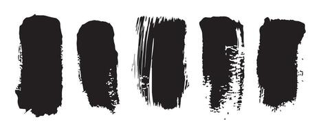 Intense Black Brush Strokes for Visual Depth vector